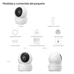 EZVIZ H6C Pro 1080P - Cámara Interior 360° con Seguimiento Automático y Visión Nocturna