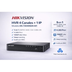 Dvr 4 Canales 5 En 1 Audio Bnc Ds-7204hghi-m1