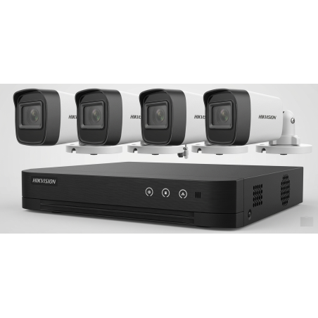 Kit Seguridad Hikvision Dvr 4 Ch + 4 Cámaras Full Hd Ext