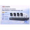 Kit Seguridad Hikvision Dvr 4 Ch + 4 Cámaras Full Hd Ext
