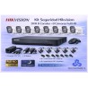 Kit Seguridad Hikvision Dvr 8 Ch + 8 Cámaras Full Hd Ext