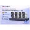 Kit Seguridad Hikvision Dvr 8 Ch + 8 Cámaras Full Hd Ext