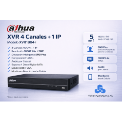 Dvr Dahua 4 Canales Xvr 1080p Smd Plus Audio Hdcvi